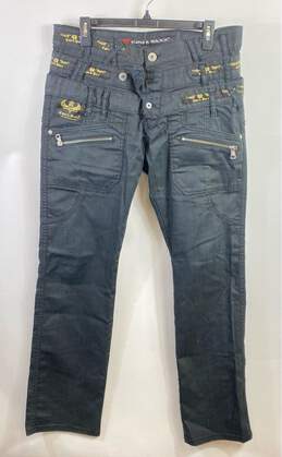 Cipo & Baxx Men Blue Zip Pocket Jeans Sz 33