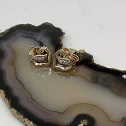 Designer Pandora 925 ALE Sterling Silver Heart Shaped Stud Earrings alternative image
