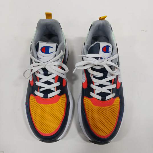 Champion White, Orange, Teal & Black Sneakers Men's Size 11M image number 3