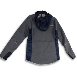 Womens Gray Long Sleeve Pockets Full-Zip Hooded Jacket Size Medium alternative image