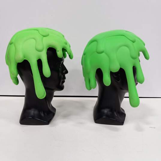Pair of RARE NFL Game Day Nickelodeon Slimehead Foam Toy Hats image number 2