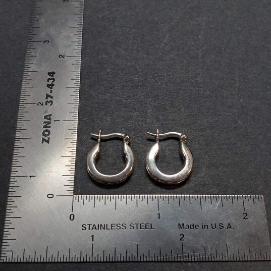 Bundle of 3 Sterling Silver Hoop Earrings image number 3