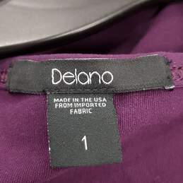 Delano Women Purple Wrap Top Sz XS