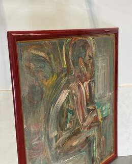 The Thinker Abstract Oil on canvas by J. Striker Martin Signed 1982 Contemporary alternative image