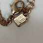 Designer RLM Studio Gold-Tone Link Chain Rose Gold Pendant Necklace image number 4