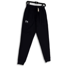 NWT Mens Black Pockets Drawstring Elastic Waist Pull-On Jogger Pants Size S
