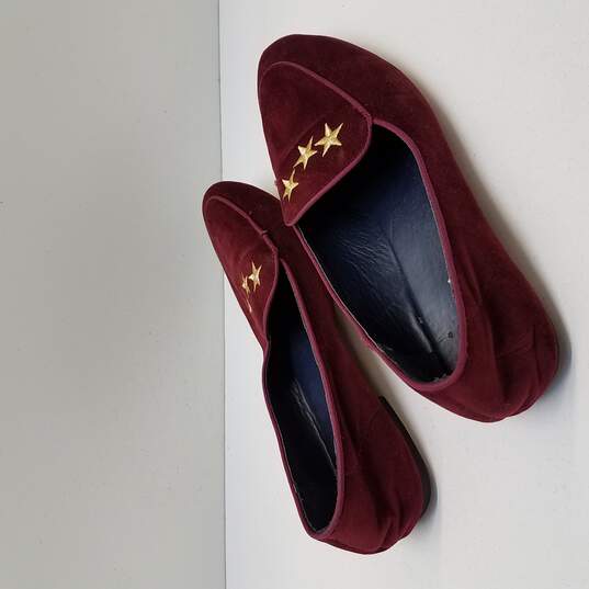 Nautica Campanil Burgundy Star Velvet Loafers Women's Size 8.5 image number 4