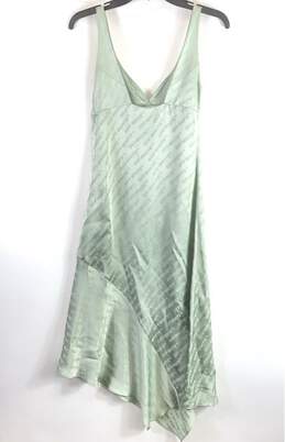 Off White Women Green Asymmetrical Satin Midi Dress Sz 36 alternative image