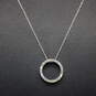 10K White Gold Diamond Accent Circle of Life Pendant Necklace - 1.3g image number 2