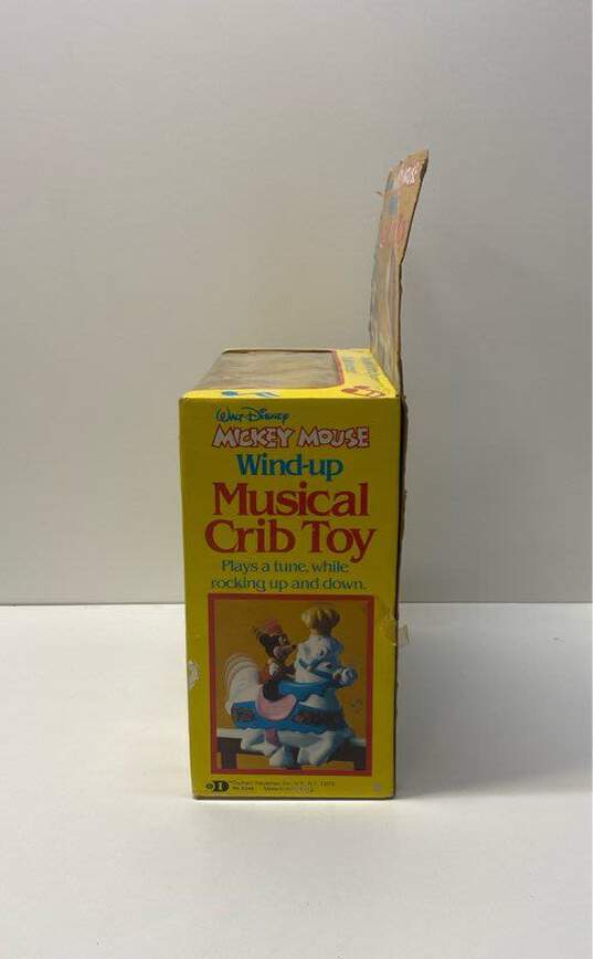 Disney Vintage Mickey Mouse Wind Up Musical Crib Toy NIB image number 3