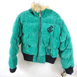 Rocawear Women Green Quilted Parka Jacket L NWT