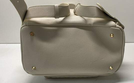 Luli Bebe Monaco Beige Vegan Leather Diaper Backpack Bag image number 4