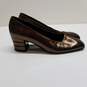 AUTHENTICATED COA Women's Salvatore Ferragamo Mary Jane Brown Pumps Size 6 image number 3
