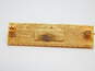 Vintage Anne Klein For Accessocraft Goldtone Orange Glass Cabochon Grid Bar Brooch 14g image number 2