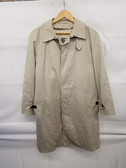 Burberry London Beige Trench Coat & Removable Liner Men's Size 52R
