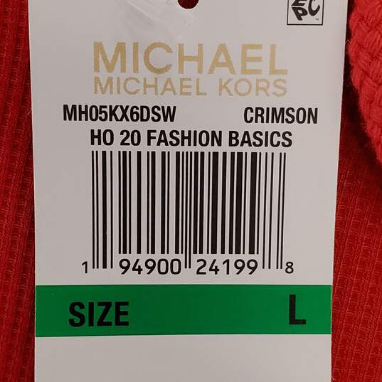 Michael Kors Women Red Studded Hoodie L NWT image number 7