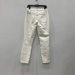 NWT Womens White Light Wash Distressed High-Rise Skinny Denim Jeans Size 29/8 alternative image