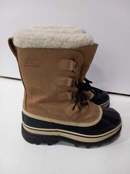 Sorel Men's Caribou Tan Leather Waterproof Boots Size 7 alternative image