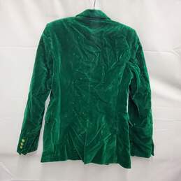 NWT Zara WM's Velvet Green Single Button Blazer Size SM alternative image