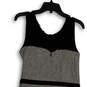 NWT Womens Black Gray Sleeveless Round Neck Back Zip A-Line Dress Size 10 image number 4