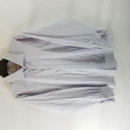 Michael Kors Mens Blue Plaid Dress Shirt XL