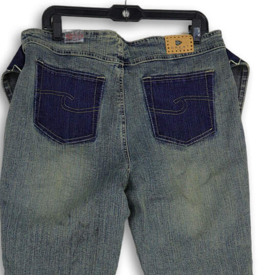 NWT Womens Navy Blue Denim Medium Wash Pockets Straight Leg Jeans Size 22W image number 4