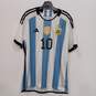 Men’s Adidas 2022 #10 Lionel Messi Argentina Home Jersey Sz L image number 1