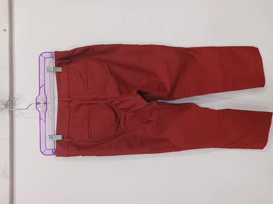Women's Brownish-Red Straight Crop Pants Size 2 image number 2