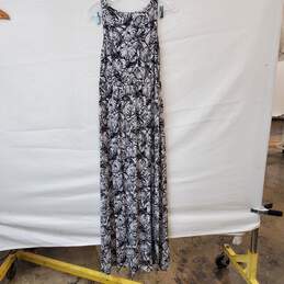 Nicole Miller Floral Print Pleated Front Maxi Size Small alternative image