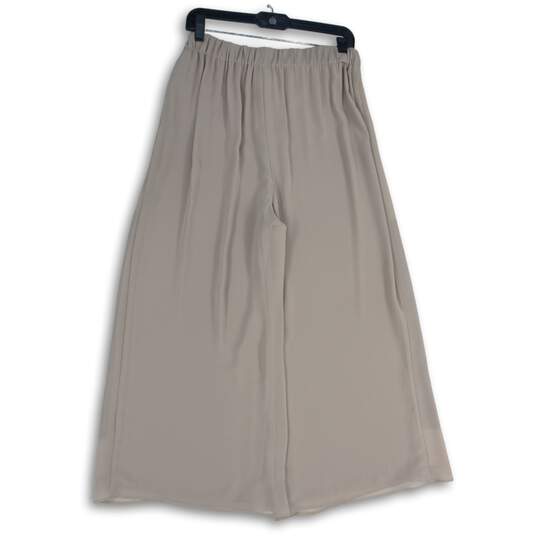 NWT Joseph Ribkoff Womens Culotte Tan Elastic Waist Wide Leg Ankle Pants Size 10 image number 2
