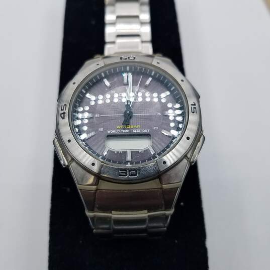 Casio Wave Ceptor Tough Solar Stainless Steel Watch image number 3