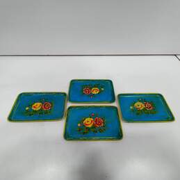 Set of 4 Vintage Trays Made in Occupied Japan
