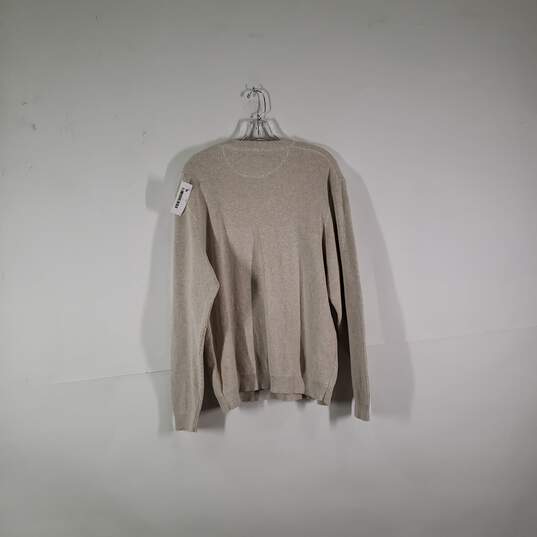 Mens Cotton Regular Fit Knitted Crew Neck Long Sleeve Pullover Sweater Size XL image number 2