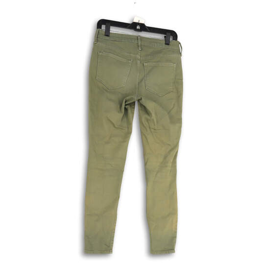 Womens Green Rockstar Mid Rise Light Wash Denim Pockets Skinny Jeans Size 6 image number 4