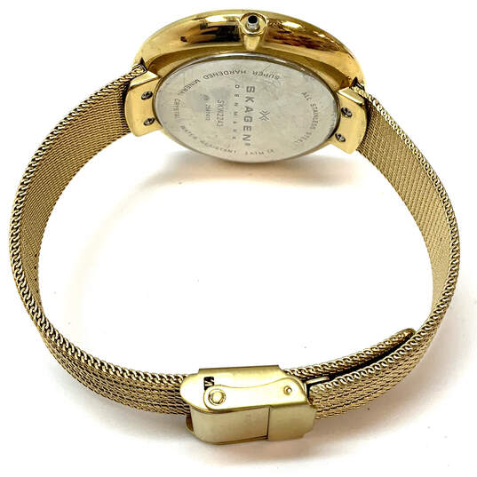 Designer Skagen Gitte SKW2243 Gold-Tone Stainless Steel Analog Wristwatch image number 3