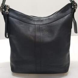 Vintage COACH D05D-9188 Slim Gallery Black Leather Medium Shoulder Tote Bag