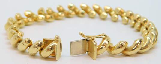 Elegant 14k Yellow Gold San Marco Chain Bracelet 16.7g image number 7