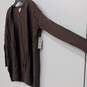Chico's Women's Brown Cable Knit Open Front Cardigan Sweater Size 1 NWT image number 3