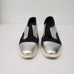 United Nude Laceless WM's Metallic Silver & Canvas Shoes Size 39 / 9