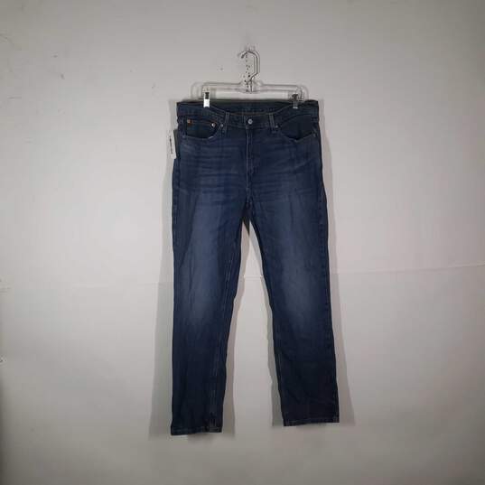 Mens Regular Fit 5 Pocket Design Denim Straight Leg Jeans Size 36X34 image number 1