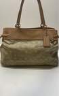 COACH 32702 Beige Signature Sateen Tote Bag image number 1