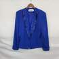 Lillie Rubin/Nolan Miller Vintage Blue Wool Beaded Blazer Jacket WM Size M image number 1