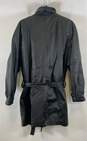 Wilson's Leather Men Black Leather Trench Coat M image number 2