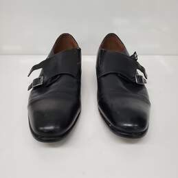 ALDO MN's Genuine Leather Black Double Monk Strap Dress Shoes Size 10 US