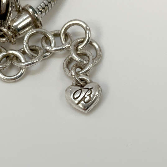 Designer Brighton Silver-Tone Barrel Chain Contempo Heart Pendant Necklace image number 3