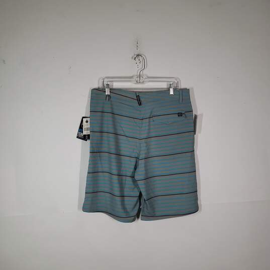 NWT Mens Striped Flat Front Hydro Terrain Hybrid Shorts Size 34 image number 2