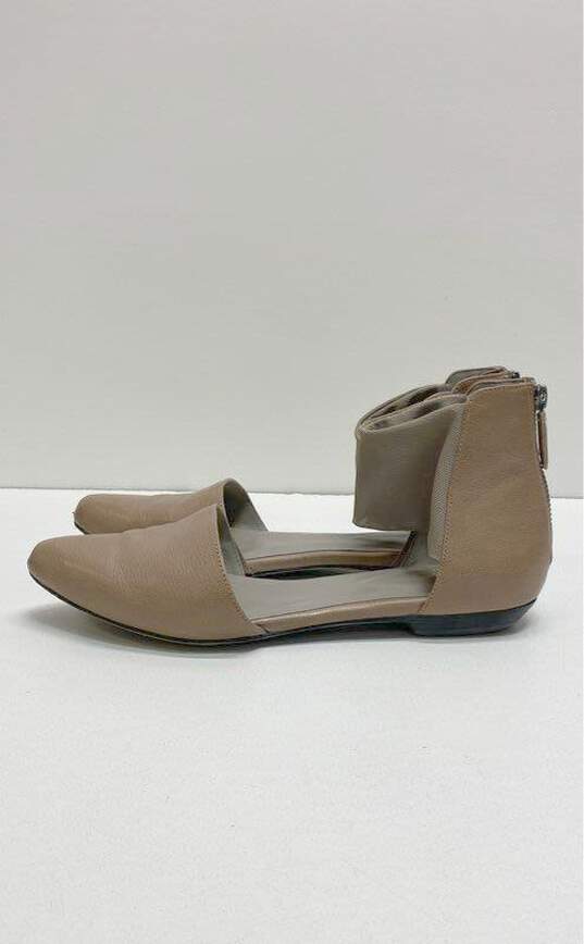 Eileen Fisher Beige Ankle Zip Flat Sandal Women 8 image number 2
