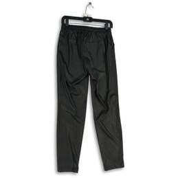 NWT Womens Black Flat Front Elastic Waist Drawstring Jogger Pants Size S alternative image
