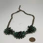 Designer J. Crew Gold-Tone Emerald Green Crystal Stone Statement Necklace image number 2