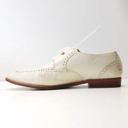 Kenneth Cole White/Beige Spectator Brogue Apron Toe Derby Shoes Men US 8.5 alternative image